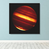 Planeet Jupiter in infrarood licht Canvas Afdruk (Insitu (Houten vloer))