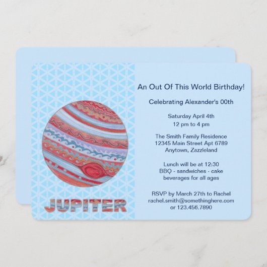 Planeet Jupiter Kleurrijke Ruimte Geek Ruimte Them Kaart (Voorkant / Achterkant)