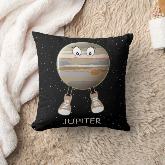 Planeet Jupiter & Sterren Worpkussen Kussen (Deken)