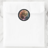PLANEET JUPITER'S MAAN - CALLISTO Star Achtergrond Ronde Sticker (Tas)