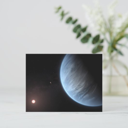 Planeet K2-18b, gastheer ster en bijbehorende plan Briefkaart (Staand voorkant)
