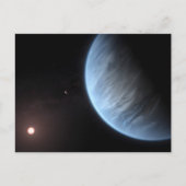 Planeet K2-18b, gastheer ster en bijbehorende plan Briefkaart (Voorkant)