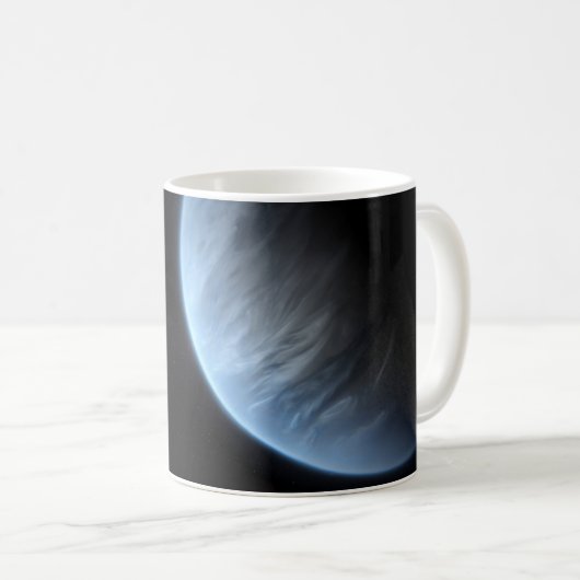 Planeet K2-18b, gastheer ster en bijbehorende plan Koffiemok (Voorkant rechts)