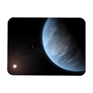 Planeet K2-18b, gastheer ster en bijbehorende plan Magneet