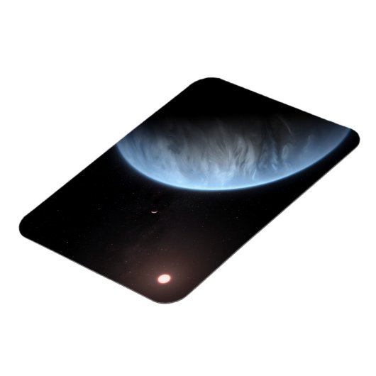 Planeet K2-18b, gastheer ster en bijbehorende plan Magneet (Linkerzijde)