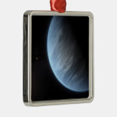 Planeet K2-18b, gastheer ster en bijbehorende plan Metalen Ornament (Rechts)