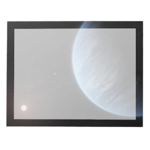 Planeet K2-18b, gastheer ster en bijbehorende plan Notitieblok