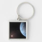 Planeet K2-18b, gastheer ster en bijbehorende plan Sleutelhanger (Voorkant)