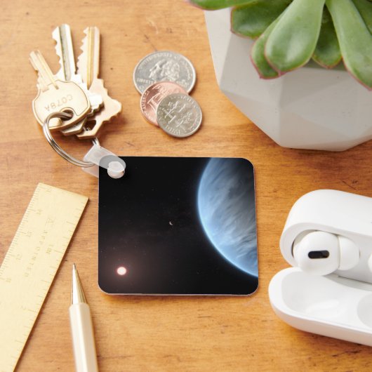 Planeet K2-18b, gastheer ster en bijbehorende plan Sleutelhanger (Bureau)