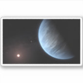 Planeet K2-18b, gastheer ster en bijbehorende plan Sticker (Voorkant)