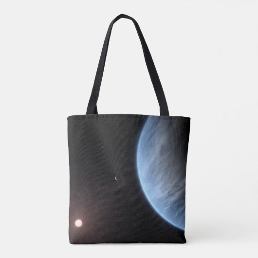 Planeet K2-18b, gastheer ster en bijbehorende plan Tote Bag (Achterkant)