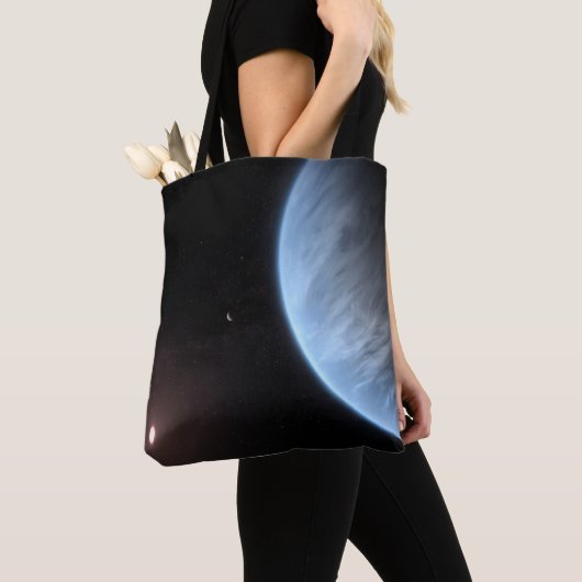 Planeet K2-18b, gastheer ster en bijbehorende plan Tote Bag (Dichtbij)