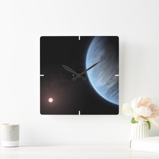 Planeet K2-18b, gastheer ster en bijbehorende plan Vierkante Klok (Huis)