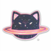 Planeet Kat Sticker (Voorkant)