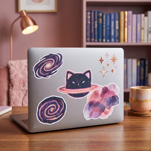 Planeet Kat Sticker