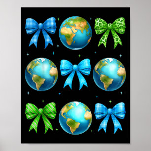 Planeet kokette omgeving recycle aarde dag vrou poster