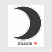 Planeet Maan Symbool (zwart) Sticker (Vel)