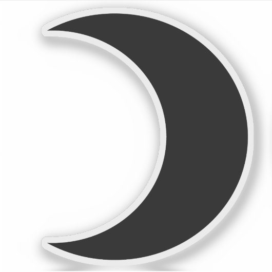 Planeet Maan Symbool (zwart) Sticker (Voorkant)