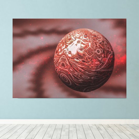Planeet Mars. Buiten het uitzicht. Canvas Afdruk (Insitu (Houten vloer))