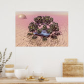 Planeet Mars. Dageraad. Poster (Keuken)
