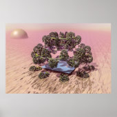 Planeet Mars. Dageraad. Poster (Voorkant)