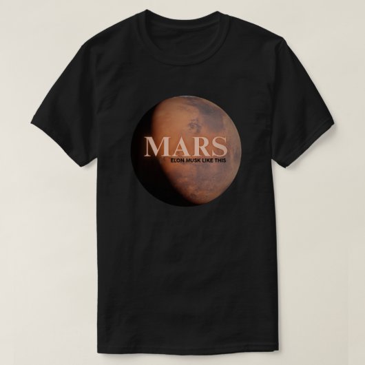 Planeet Mars Grappig  T-shirt (Design voorkant)