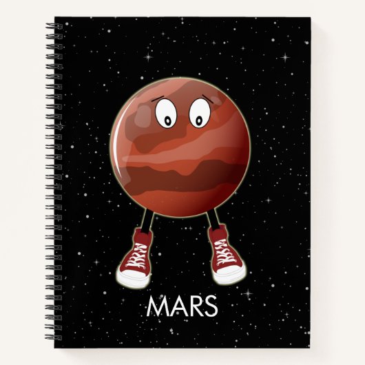 Planeet Mars & Sterren Notitieboek (Voorkant)