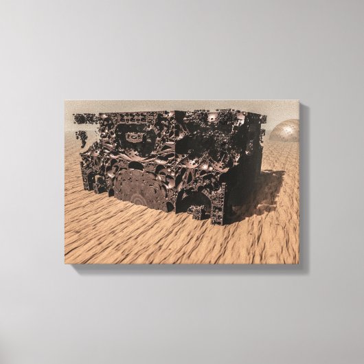 Planeet Mars. Stof Storm. Canvas Afdruk (Voorkant)