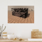 Planeet Mars. Stof Storm. Poster (Keuken)