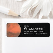 Planeet Mars Zonnestelsel Ruimte Retouradres Etiket (Insitu)