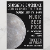 Planeet Mercurius, Planetarium Evenementenreclame Flyer (Voorkant)