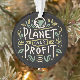 Planeet over winst Moeder Aarde groen esthetiek Ornament