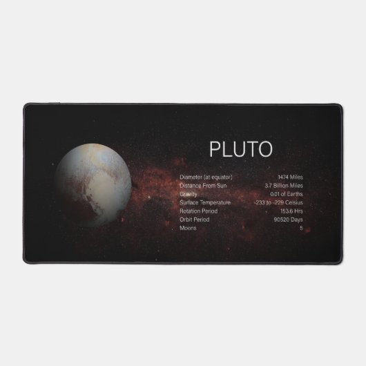 Planeet Pluto Astronomie Wetenschap Bureaumat (Voorkant)