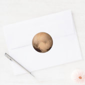 PLANEET PLUTO - HEB EEN HART! (zonnestelsel) ~ Ronde Sticker (Envelop)