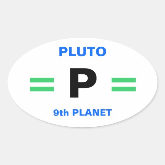 Planeet PLUTO stickers (4) (Voorkant)
