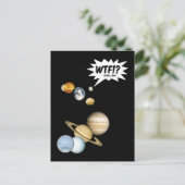 Planeet Pluto WTF!? Grappige Wetenschap Geeks Astr Briefkaart (Staand voorkant)