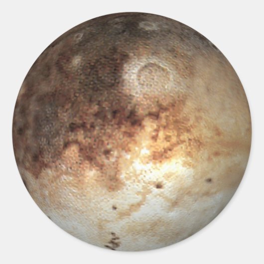 PLANEET PLUTO (zonnestelsel) ~ Ronde Sticker (Voorkant)