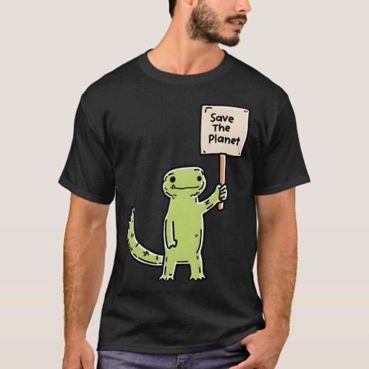 Planeet Redder Dino Bord T-shirt (Voorkant)