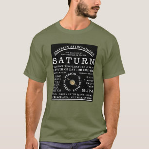 Planeet Saturn Gedetailleerde Astronomie T-shirt