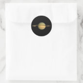 PLANEET SATURN TIJDENS EQUINOX (zonnestelsel) ~~ Ronde Sticker (Tas)