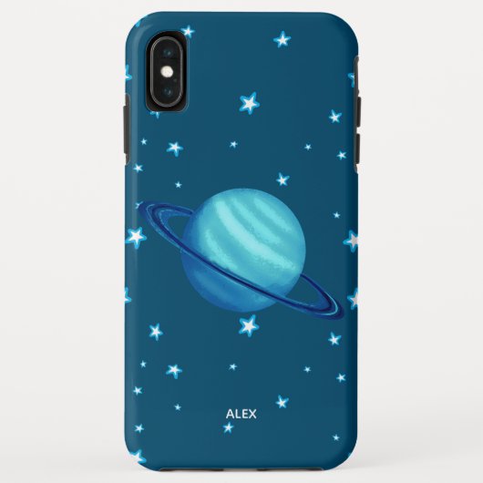 Planeet Saturnus Koele Ruimte Sterren Schilderen Case-Mate iPhone Case (Achterkant)