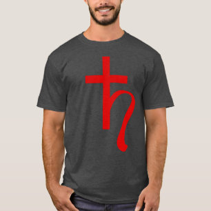 Planeet Saturnus Symbool (rood) T-shirt