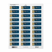 Planeet Saturnus zonnestelsel ruimte retour adres Etiket (Full Sheet)