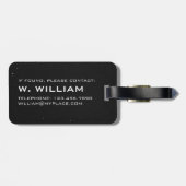 Planeet Saturnus Zonnestelsel Zwarte Ruimte met St Bagagelabel (Achterkant horizontaal)