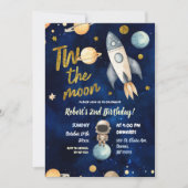 Planeet Space Astronaut Two De tweede verjaardag v Kaart (Voorkant)