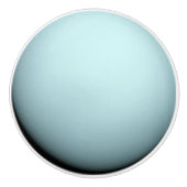 Planeet Uranus Blauw Zonnestelsel Waterman Ruimte Keramische Knop (Voorkant)