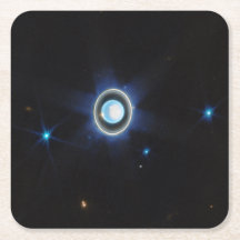 Planeet Uranus met Ringen en Manen JWST Beeld