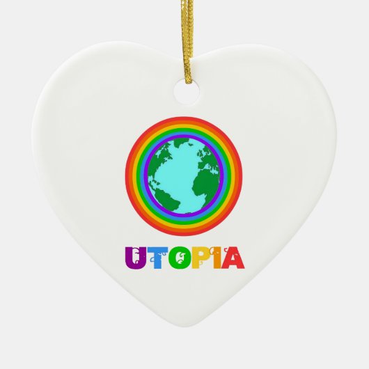 Planeet Utopia Keramisch Ornament (Voorkant)