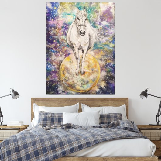 Planeet van de witte Mere Canvas Afdruk (Insitu (Slaapkamer))