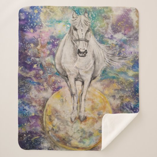 Planeet van de witte Mere Sherpa Deken (Voorkant)